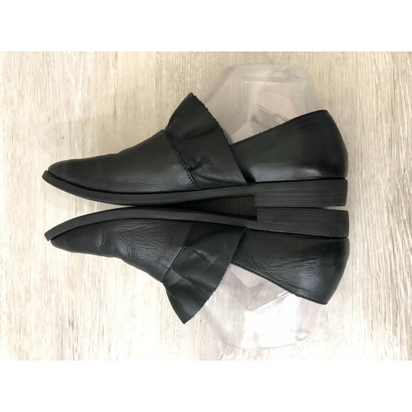 Bueno Burcu Flat Loafers Womens Size EU 36 Black Leather Pointed Toe Slip On - Picture 4 of 7